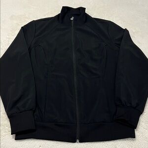 Women's Black Zip-Up Cherokee Infinity Scrub Jacket